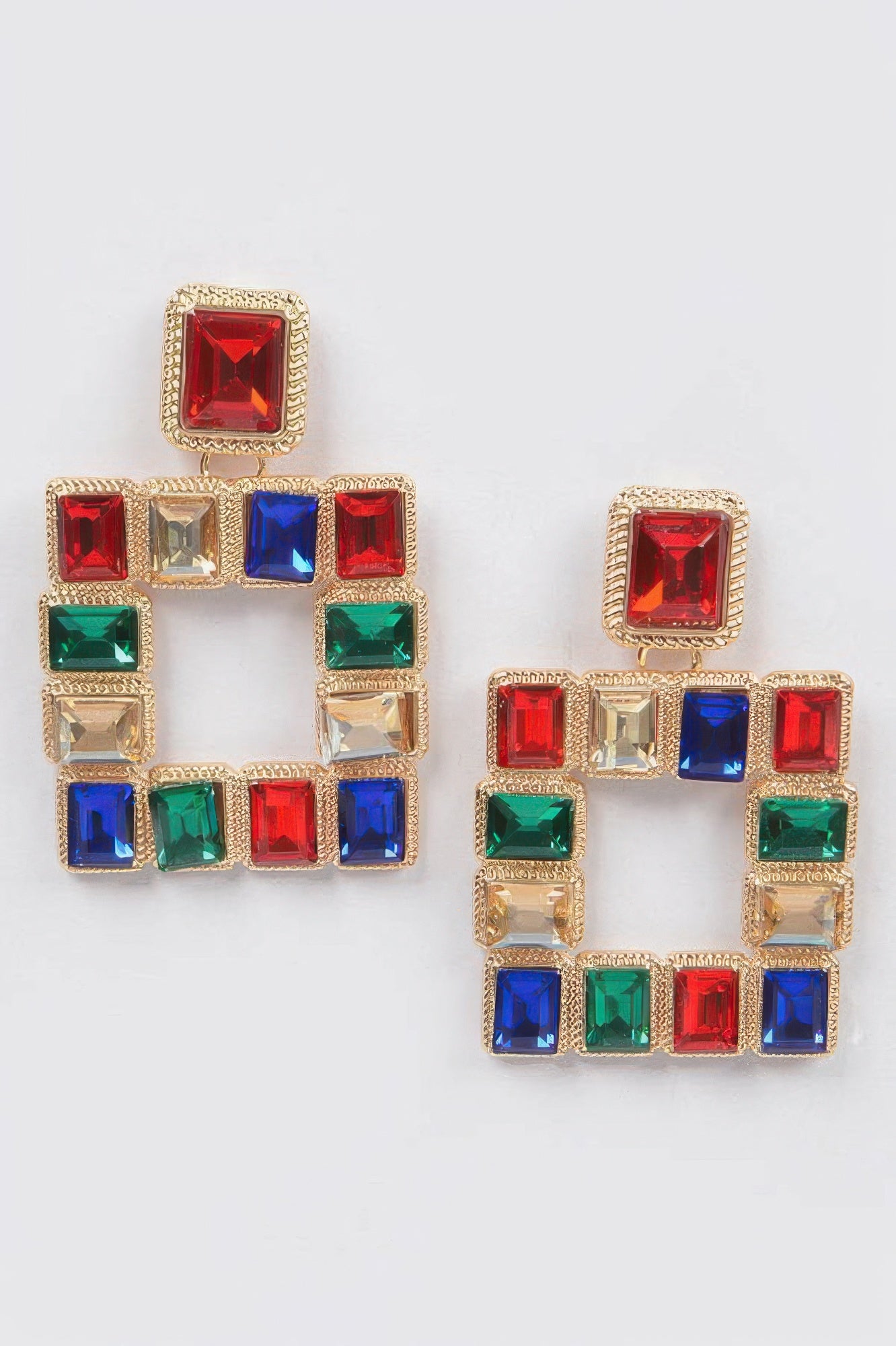 Rhinestone Square Earring - It's a Girly Place
