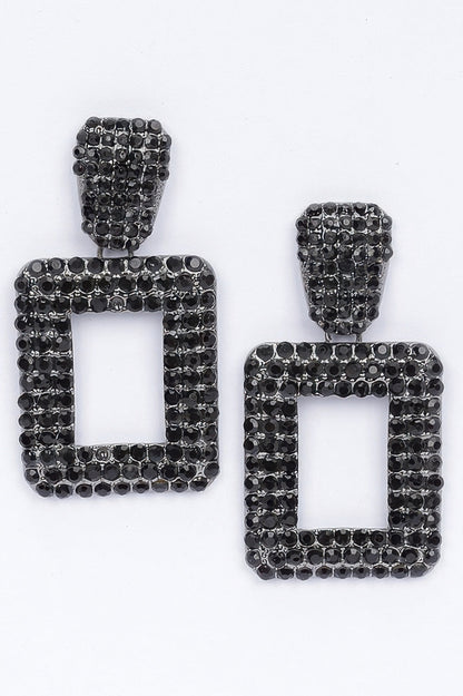 Rectangular Chain Drop Earrings - It's a Girly Place