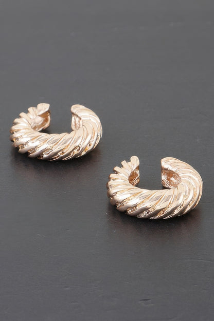 Twisted Rope Hoop Earrings - It's a Girly Place