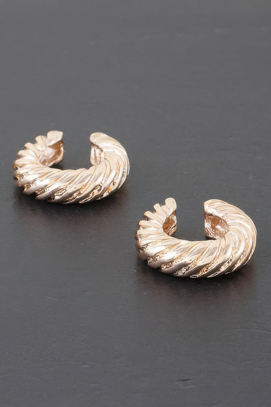 Twisted Rope Hoop Earrings - It's a Girly Place