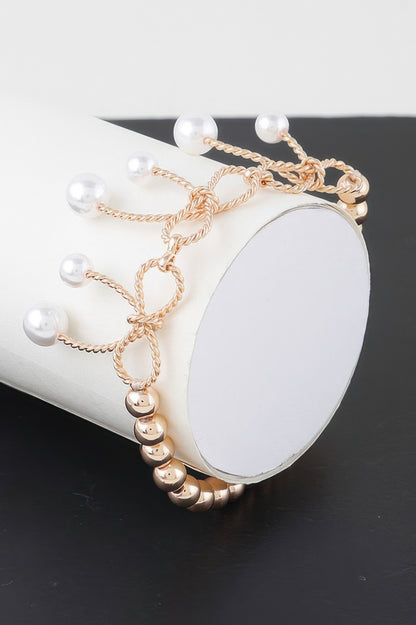 Faux Pearl Bloom Bracelet - It's a Girly Place