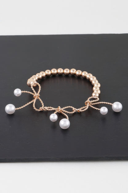 Faux Pearl Bloom Bracelet - It's a Girly Place