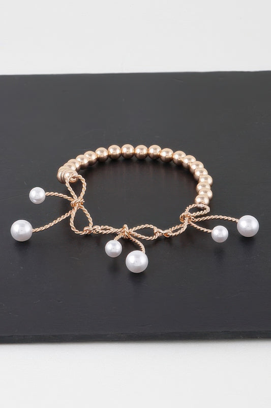 Faux Pearl Bloom Bracelet - It's a Girly Place