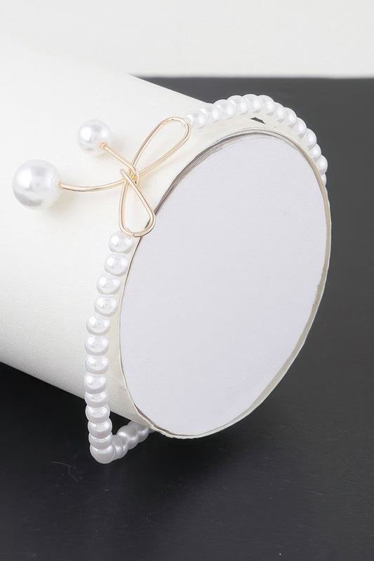 Faux Pearl Bow Bracelet - It's a Girly Place