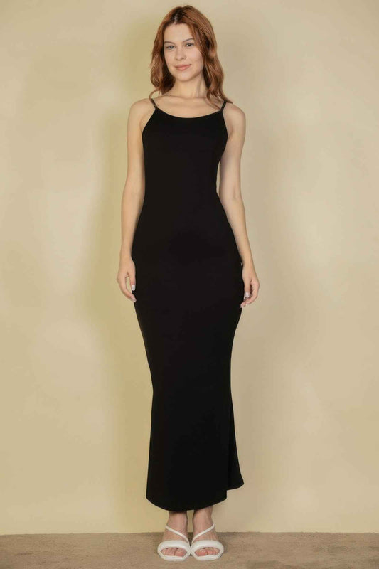 Ribbed Mermaid Hem Camisole Maxi Dress