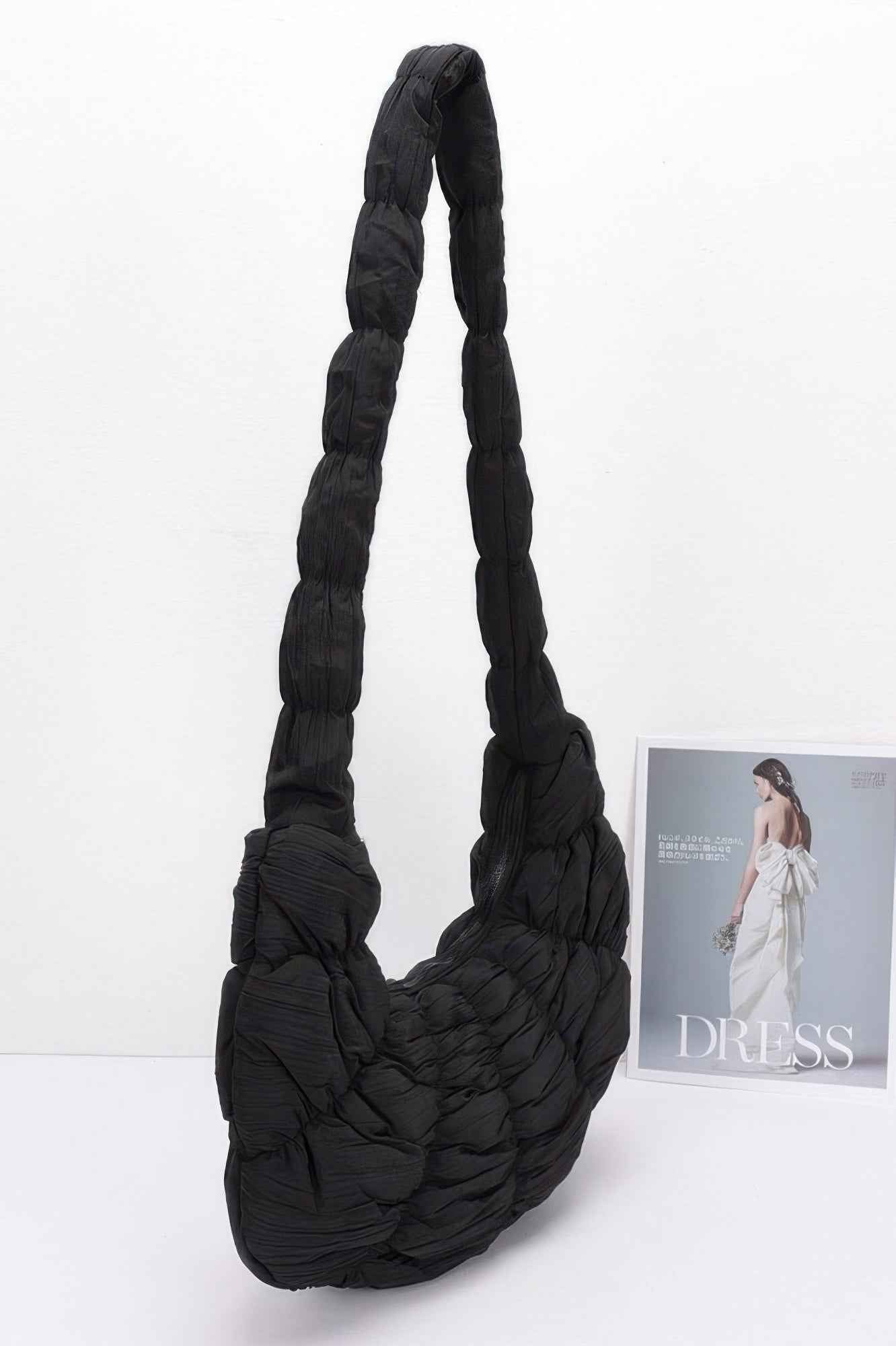 Quilted Nylon Padded Crossbody Bag