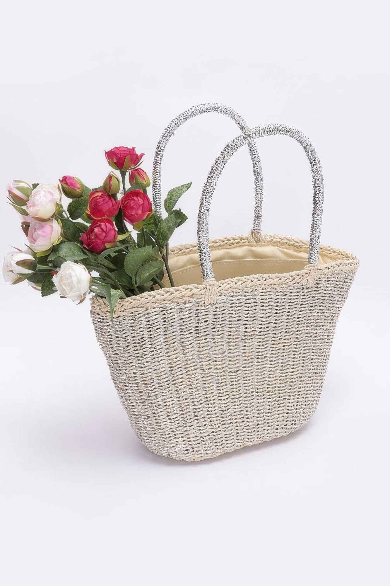 Faux Straw Sunshine Tote