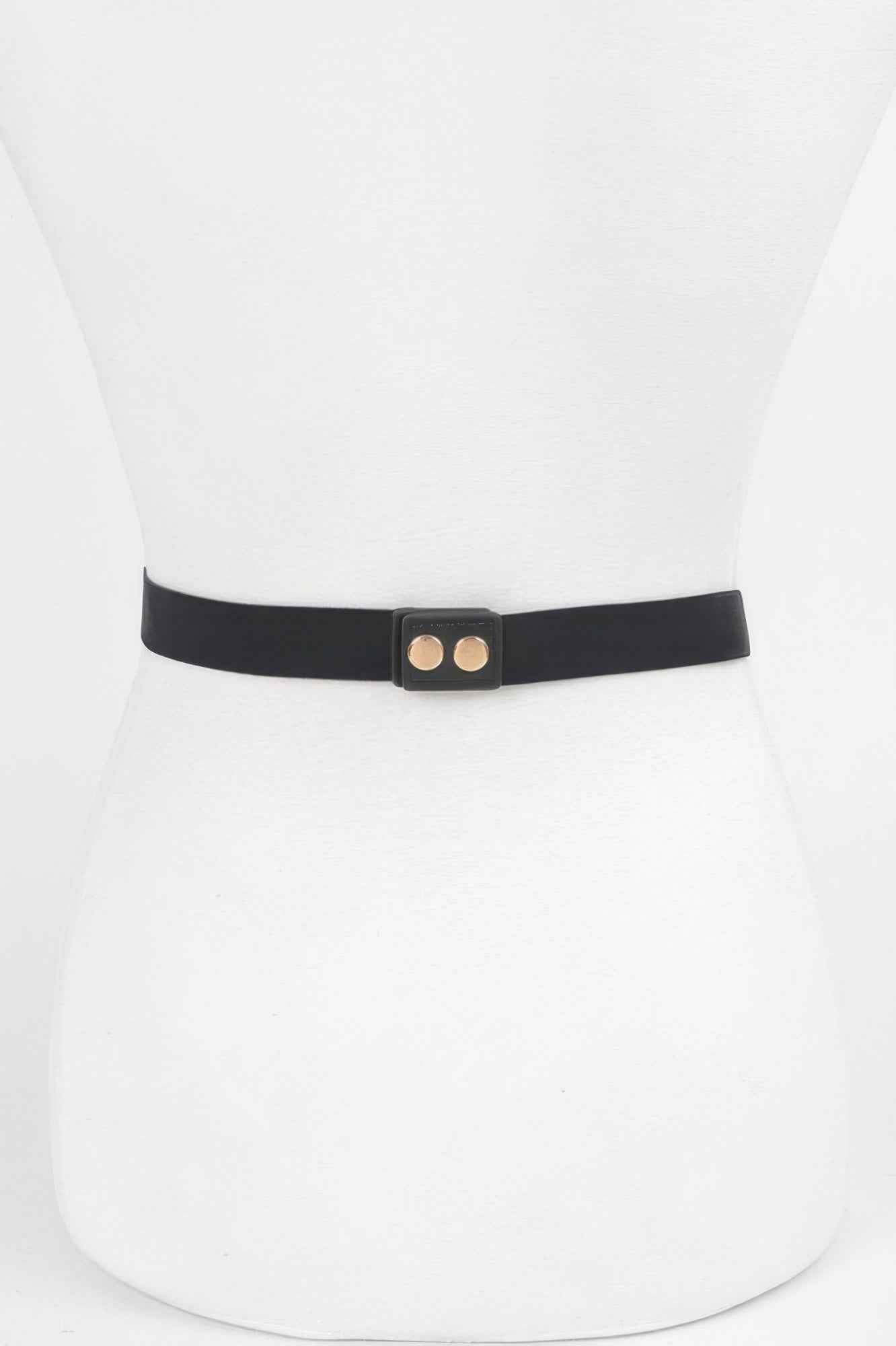 Rhinestone Metal Plate Elastic Belt