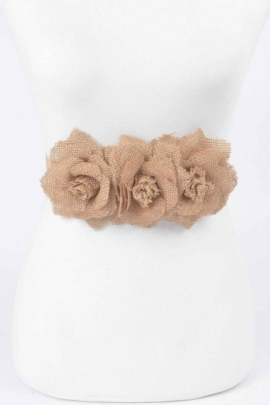 Linnen Flowers Elastic Belt