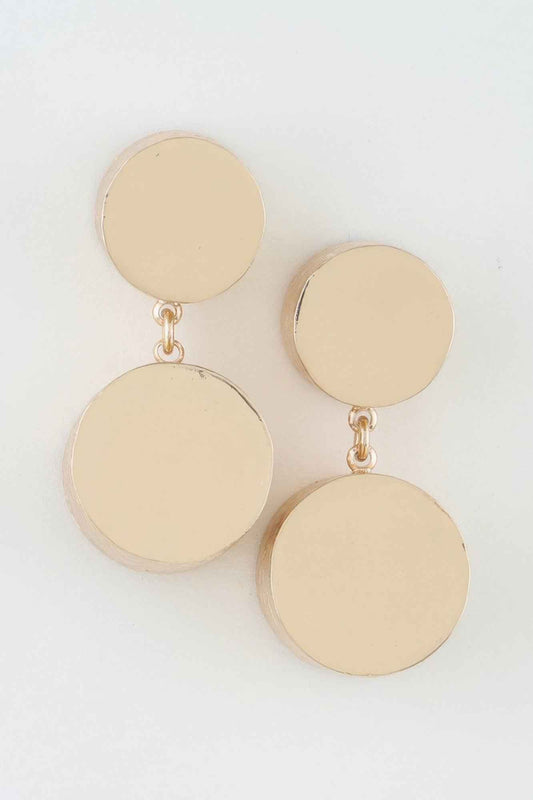 Hammered Disc Stud Earrings