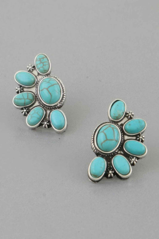 Antique Half Flower Stud Earrings