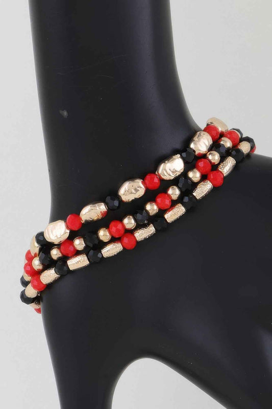 Multi Tone Stone Beaded Bracelet