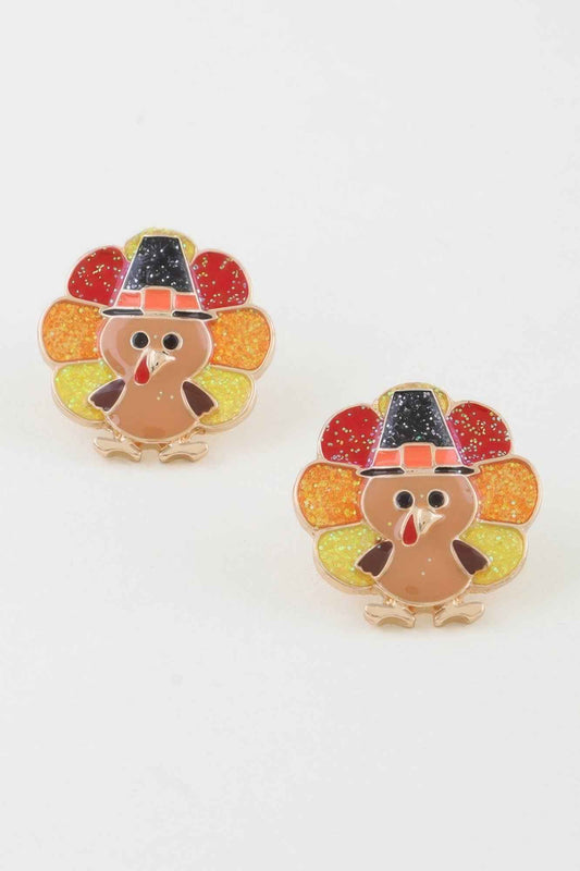 Thanksgiving Turkey Stud Earrings
