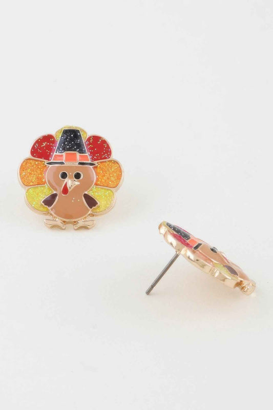 Thanksgiving Turkey Stud Earrings