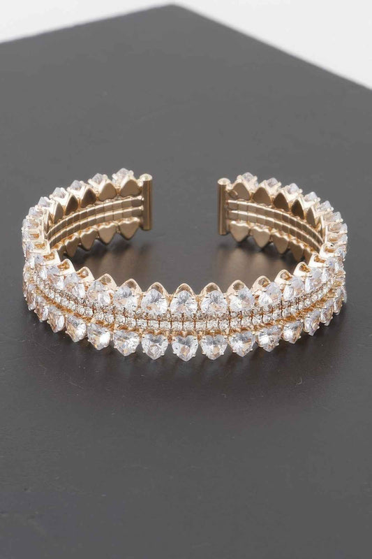 Double Jeweled Cuff Bracelet