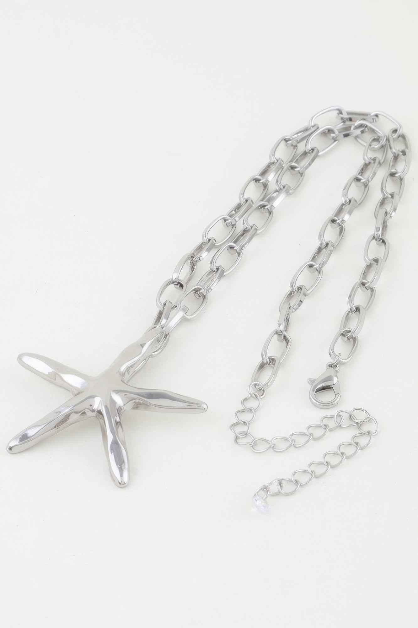 Shiny Starfish Link Chain Necklace