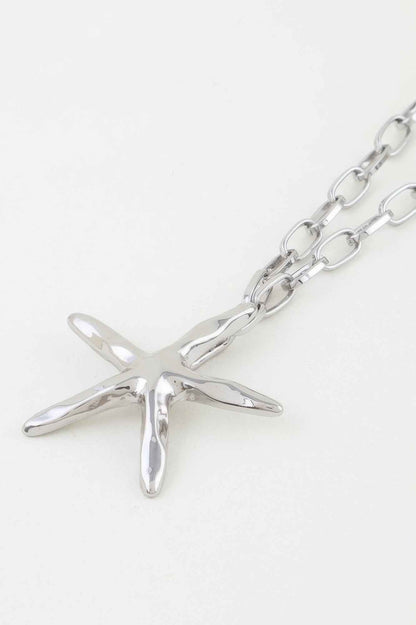 Shiny Starfish Link Chain Necklace