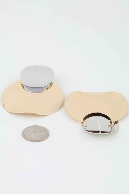 Shiny Minimal Petal Drop Earrings