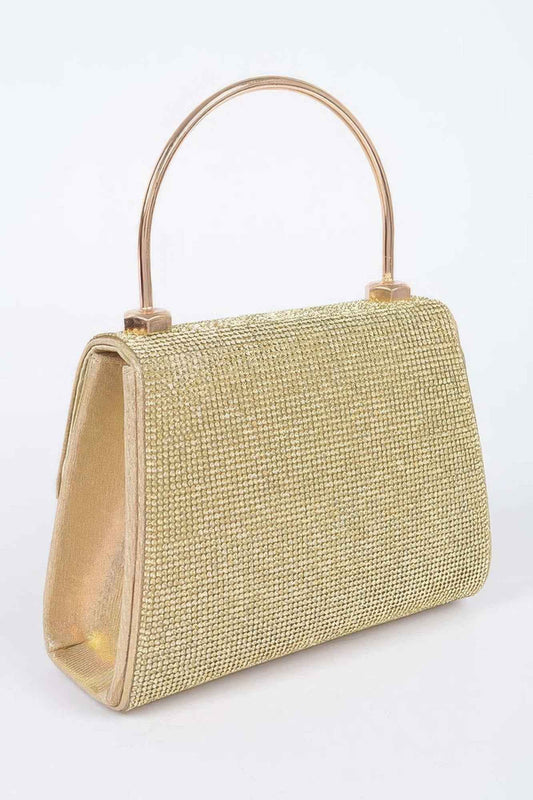 Mirror Metallic Top Handle Bag