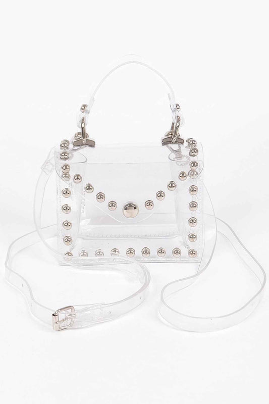 Transparent Studded Mini Bag