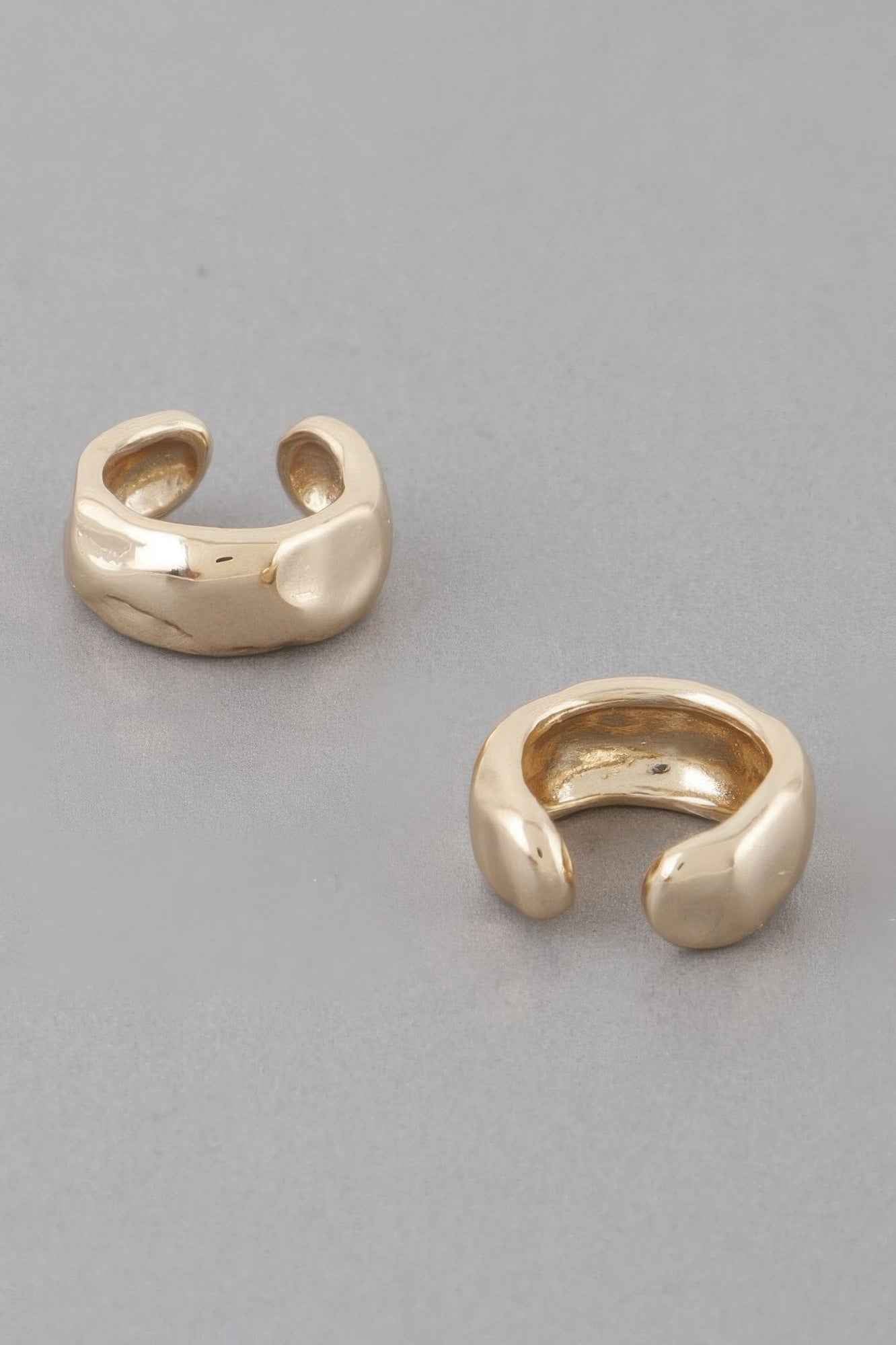 Abstract Dent Hoop Earrings