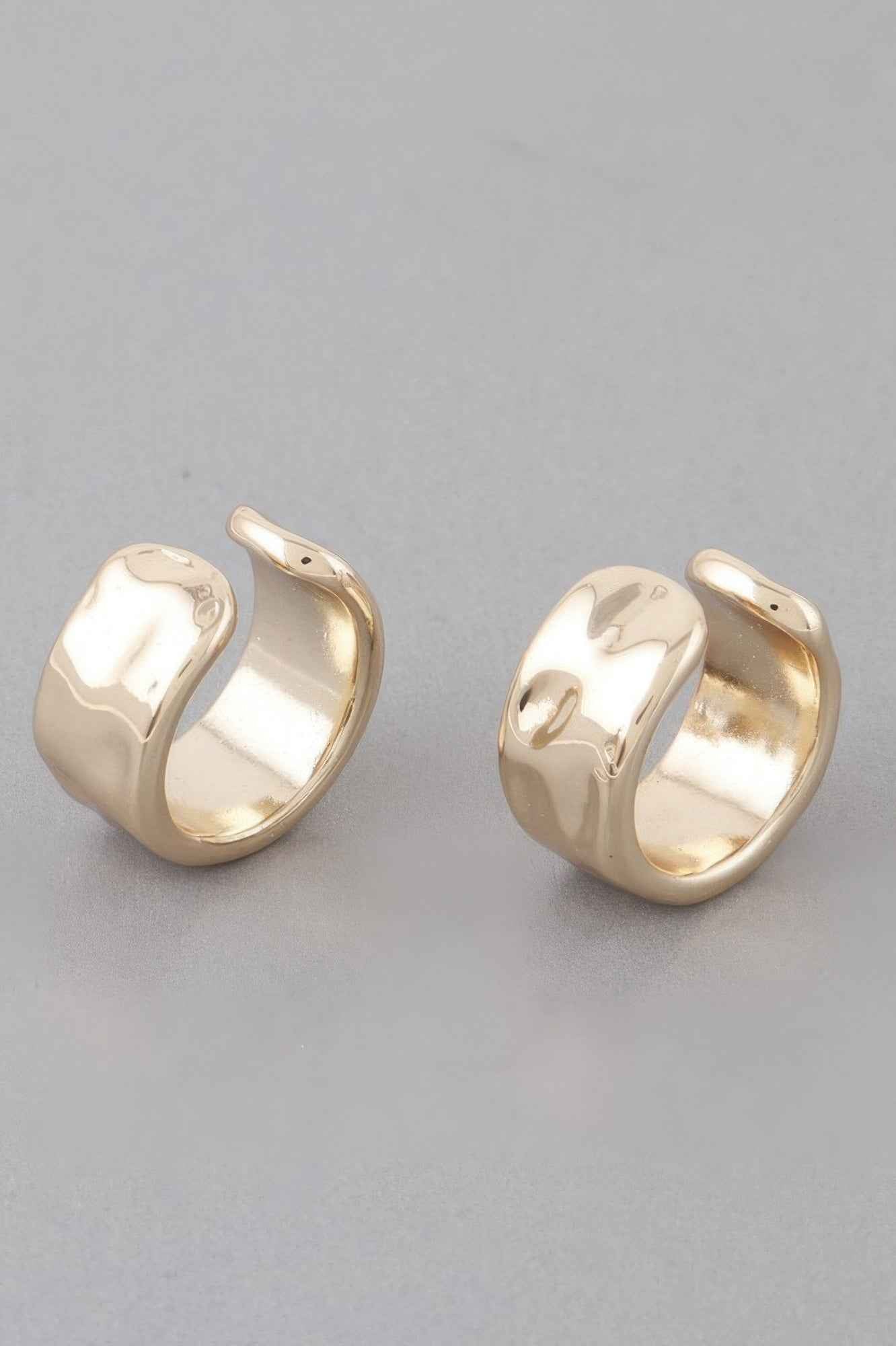 Delicate Dent Hoop Earrings