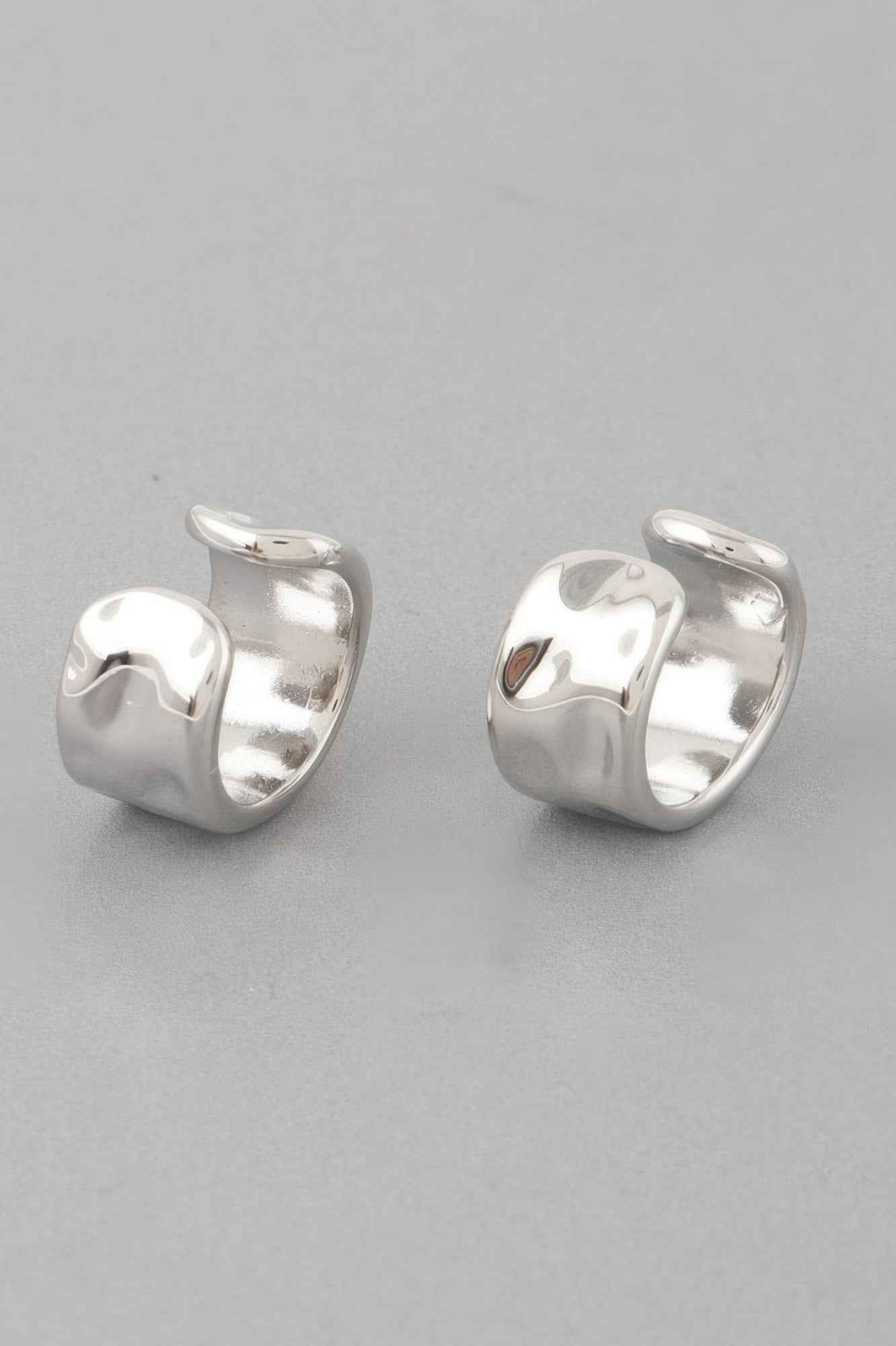 Delicate Dent Hoop Earrings