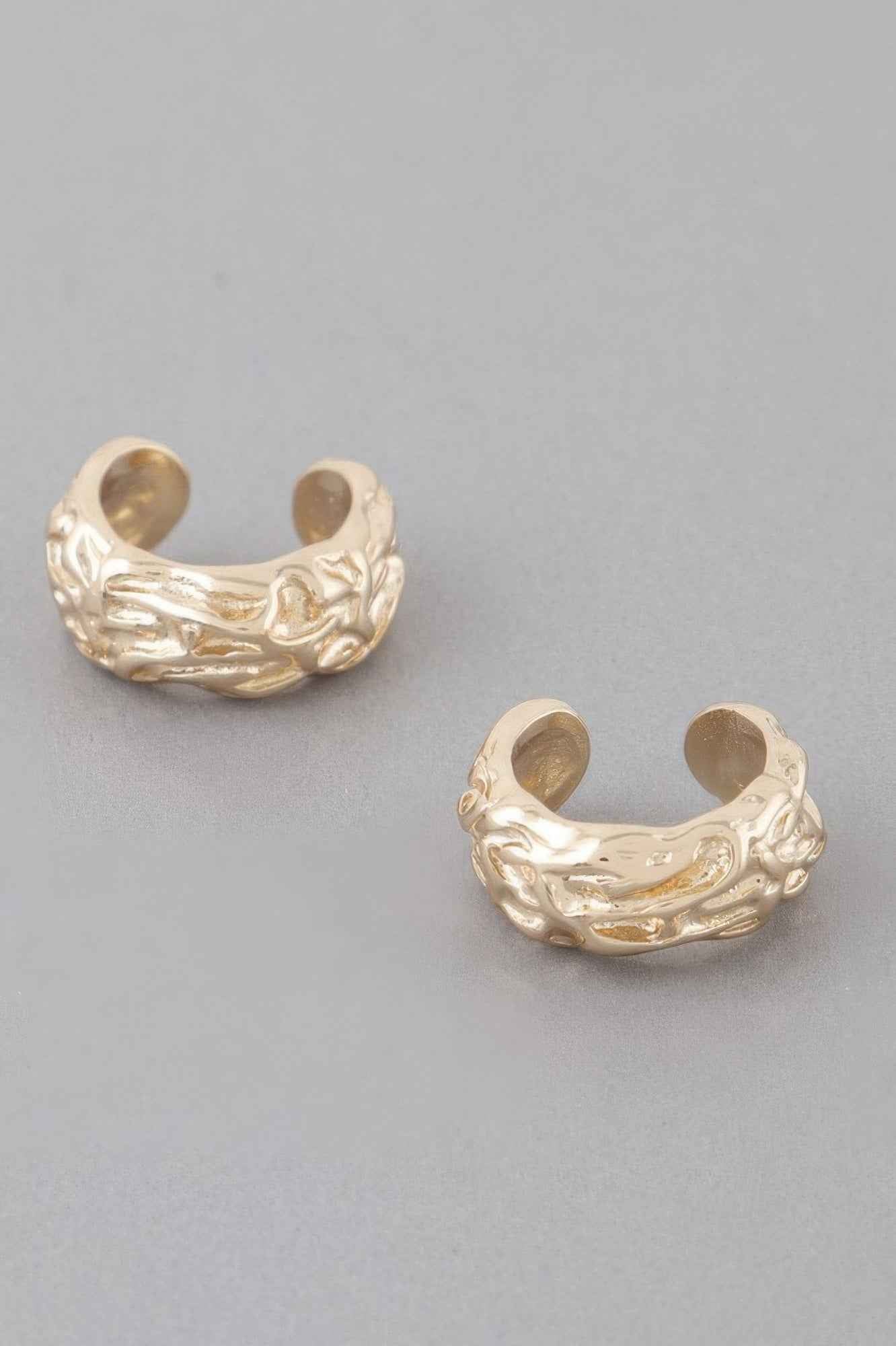 Abstract Ripple Hoop Earrings