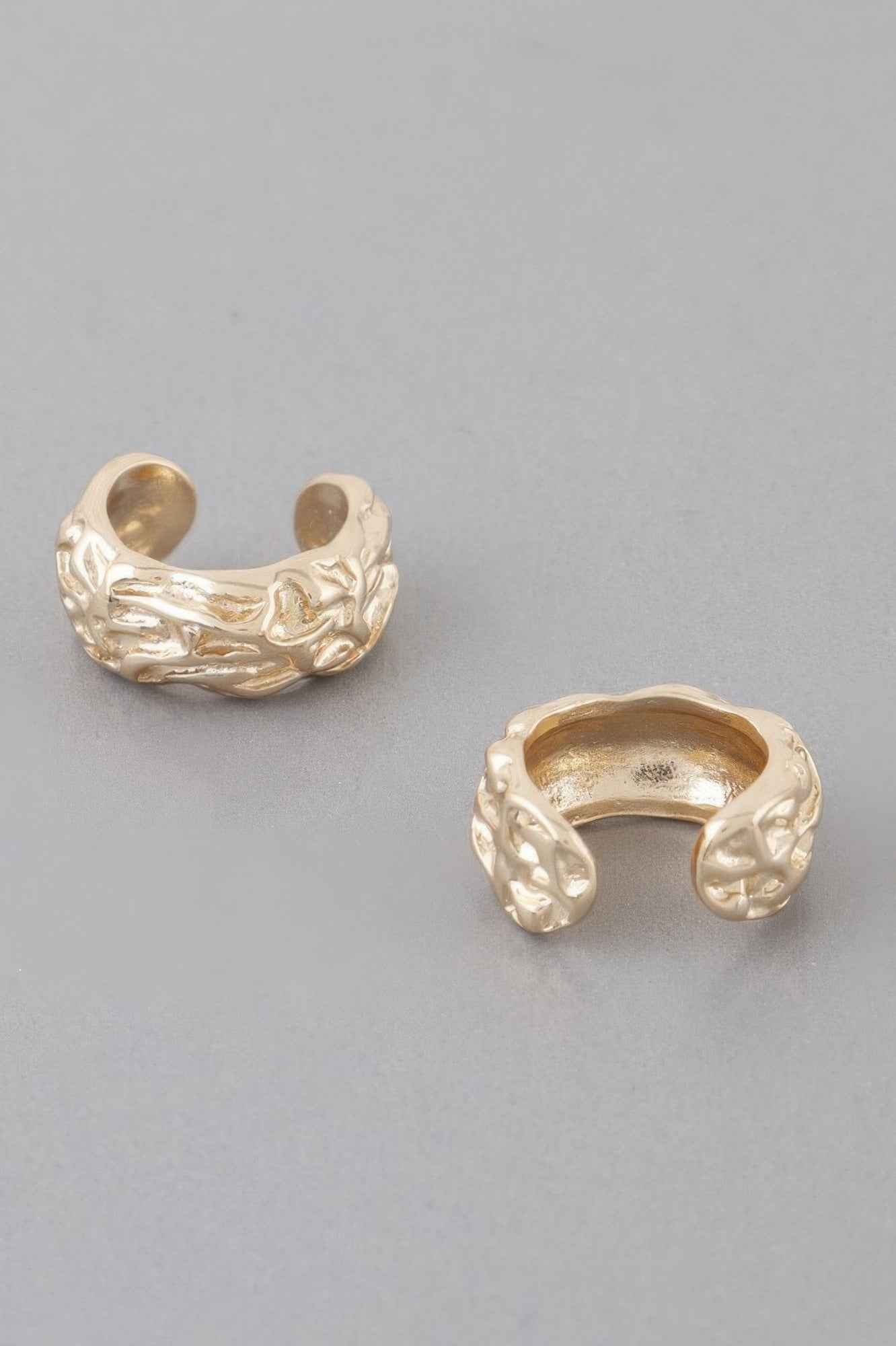 Abstract Ripple Hoop Earrings