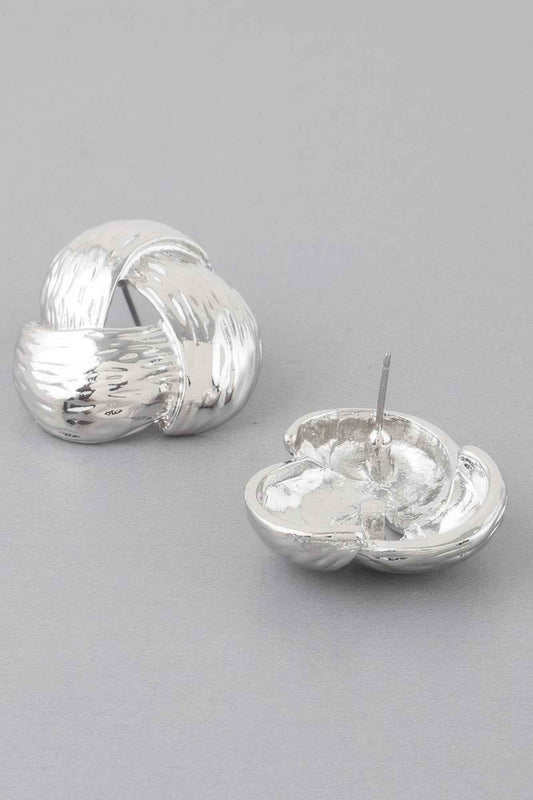 Hammered Interweaved Stud Earrings