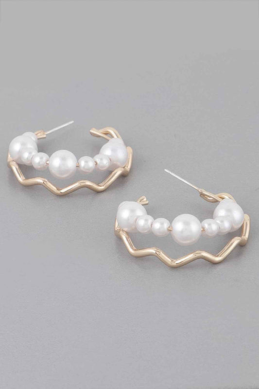 Zig 2as Faux Pearl Earrings
