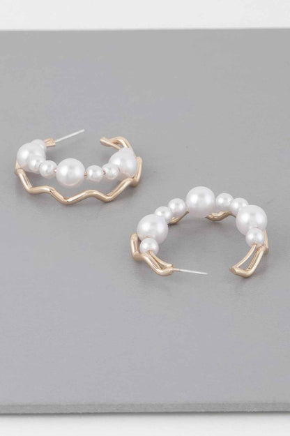 Zig 2as Faux Pearl Earrings