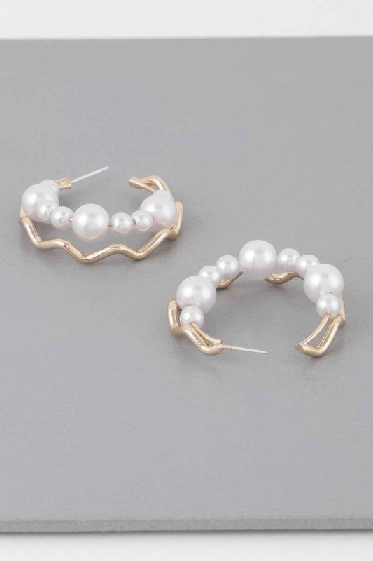 Zig 2as Faux Pearl Earrings