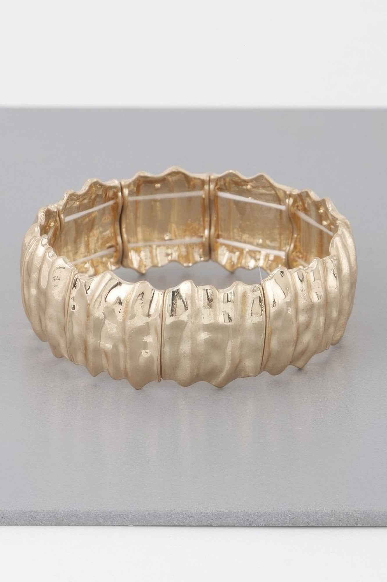 Multi Hammered Metal Bracelet