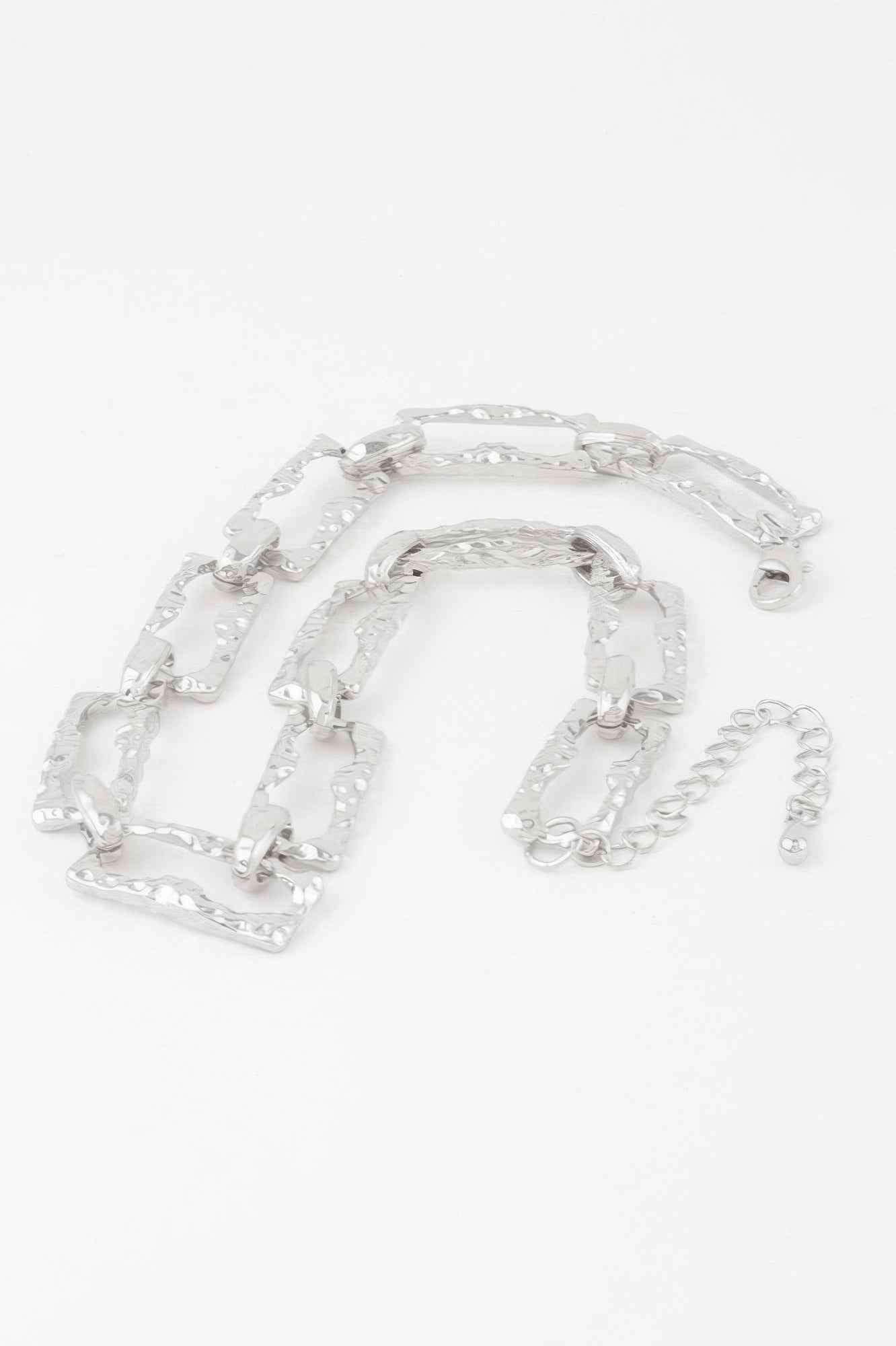 Hammered Link Chain Necklace