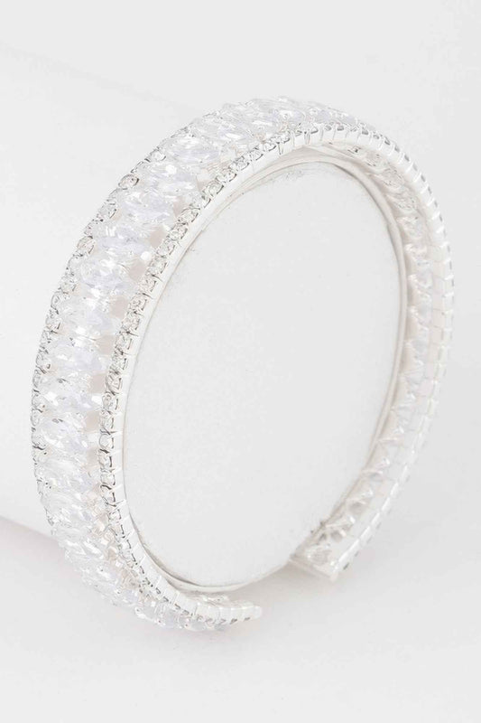 Classic Crystal Bar Cuff Bracelet