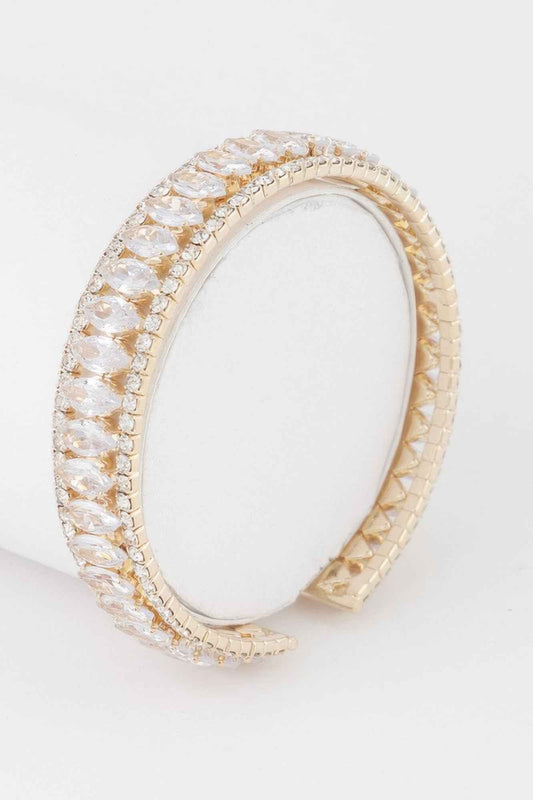 Classic Crystal Bar Cuff Bracelet