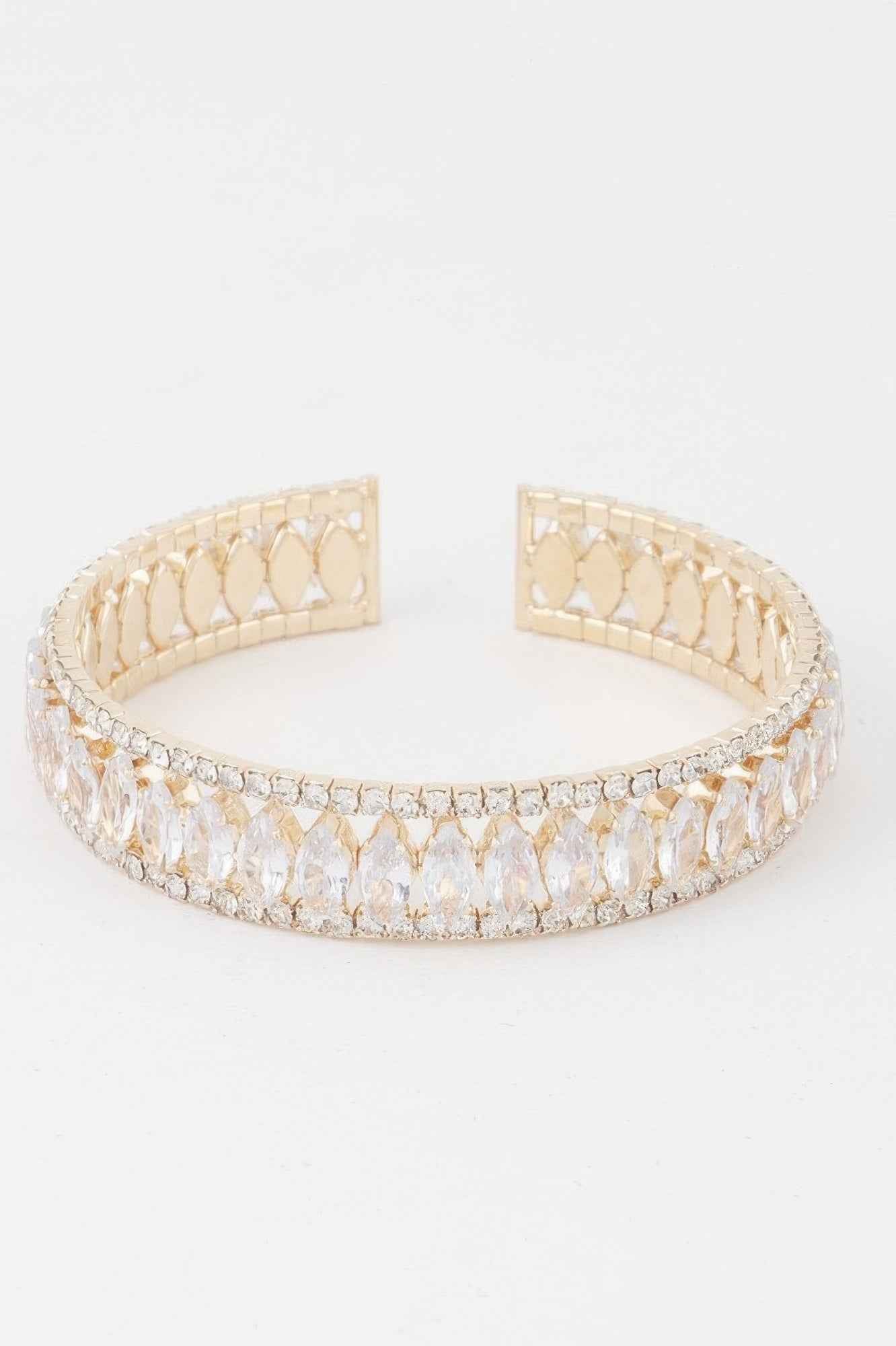Classic Crystal Bar Cuff Bracelet