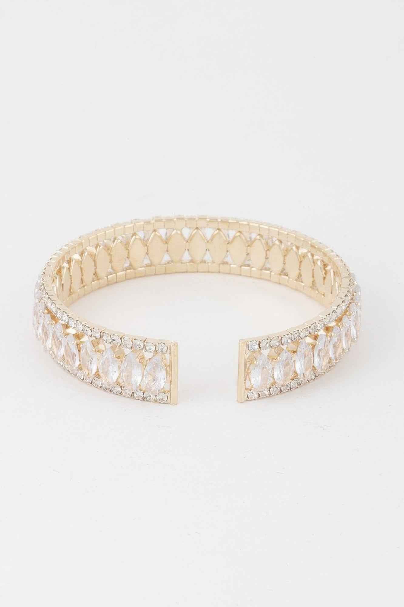 Classic Crystal Bar Cuff Bracelet