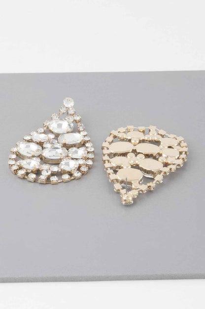 Rhinestone Tear Drop Earrings