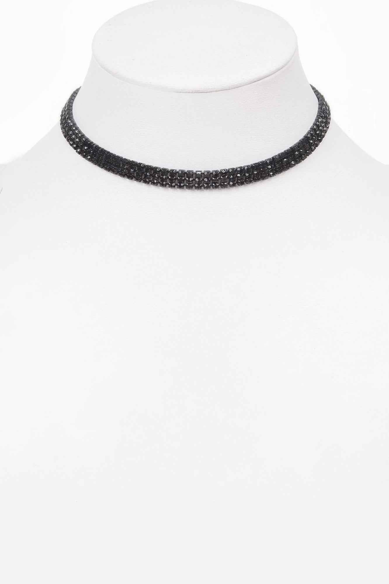 Circle Rhinestone Party Choker Necklace