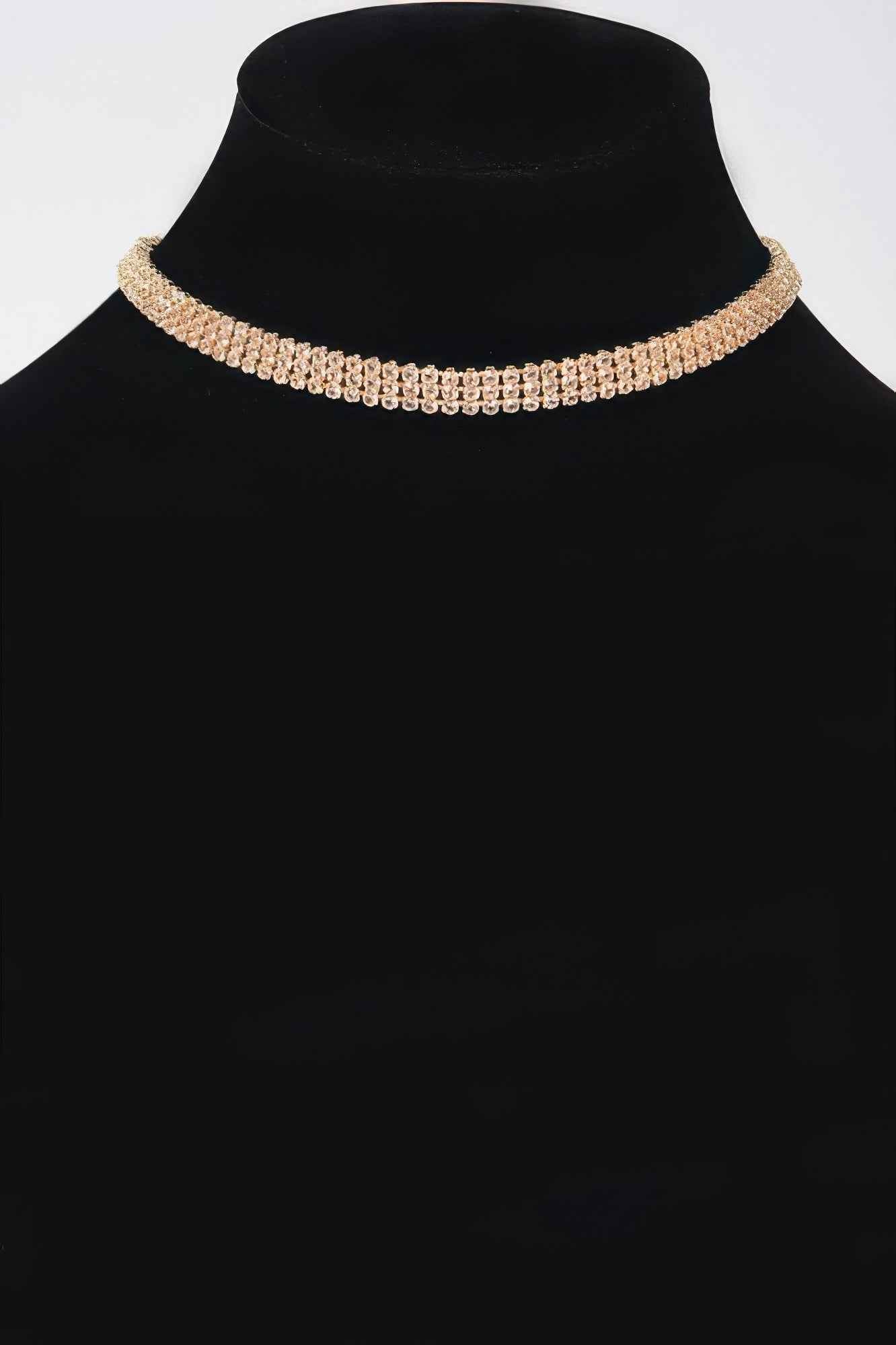 Circle Rhinestone Party Choker Necklace