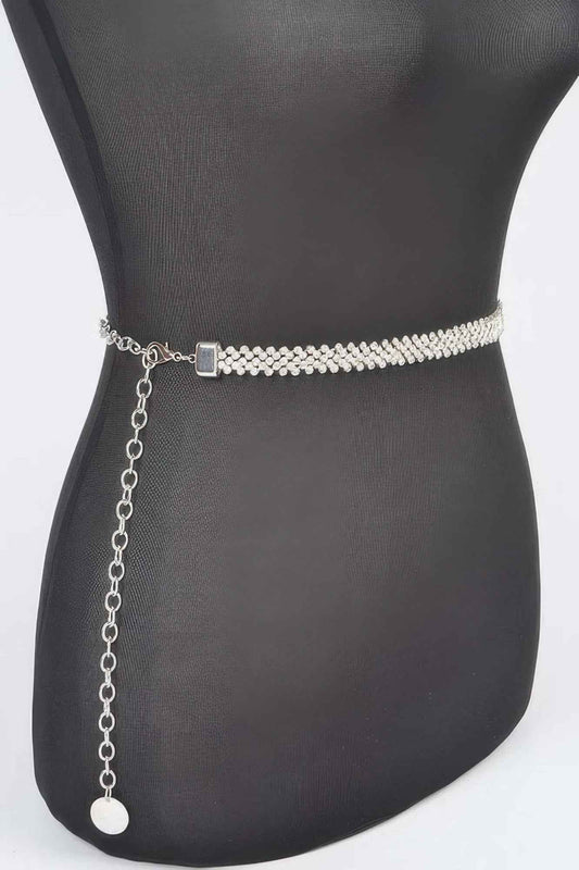 Rhinestone Plus Size Chain Belt