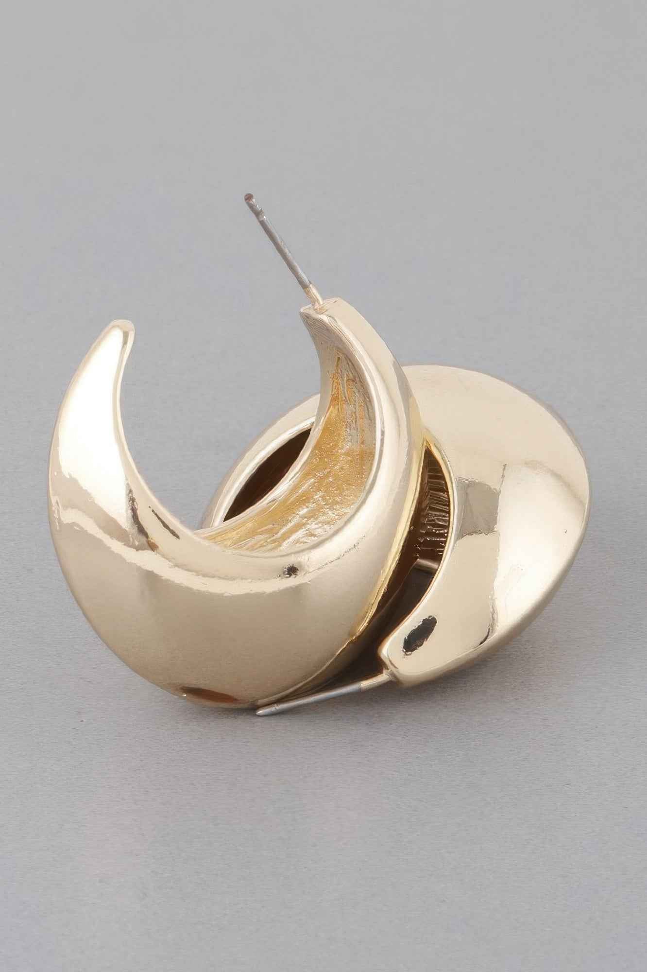 Crescent Moon Hoop Earrings