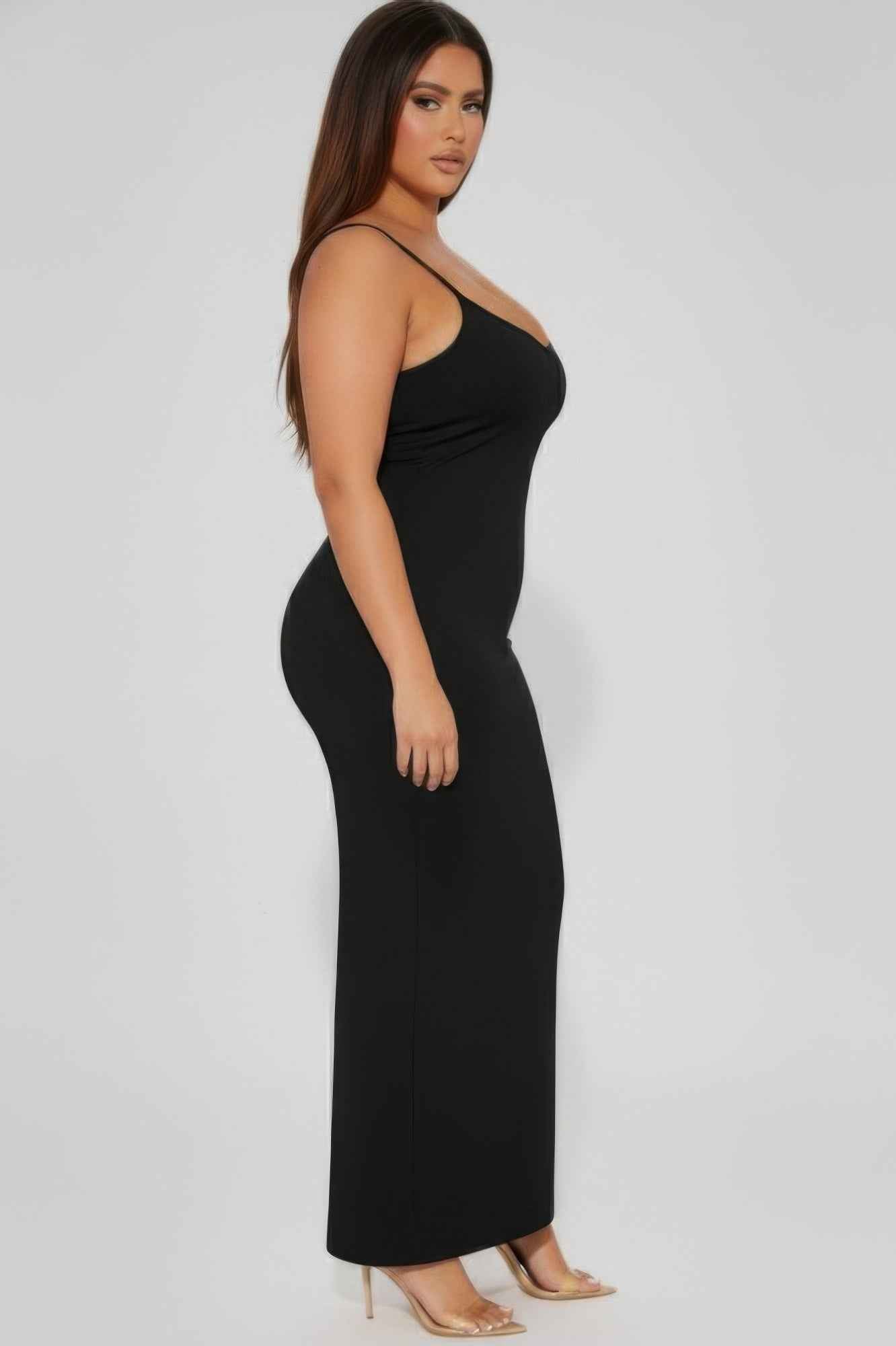 Plus Ribbed Mermaid Hem Cami Dress