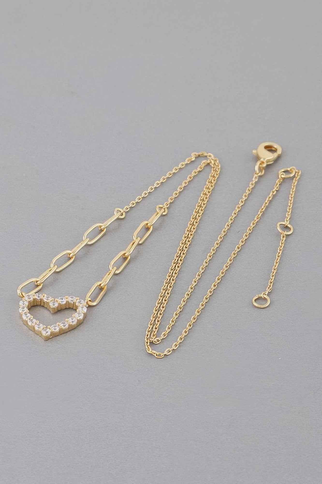 Paper Clip Heart Necklace