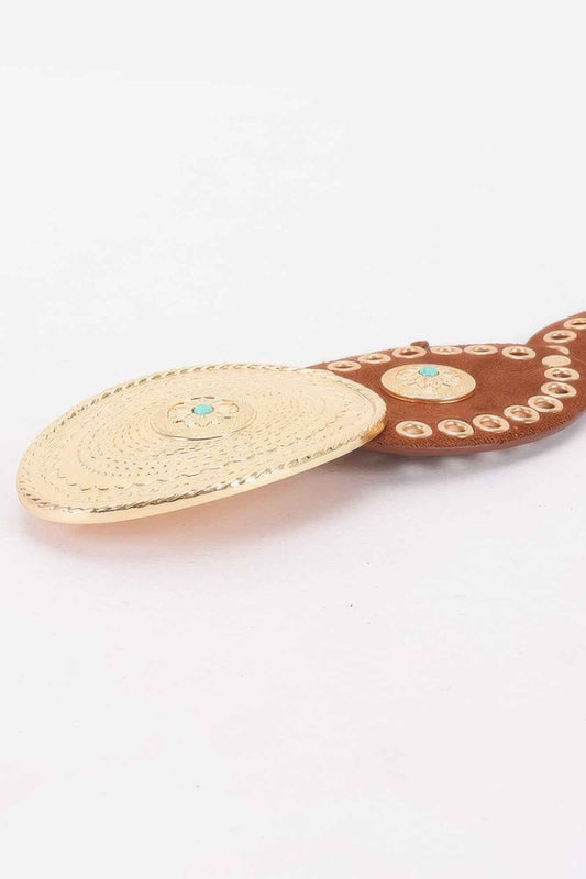 Oval Studded Statement Belt