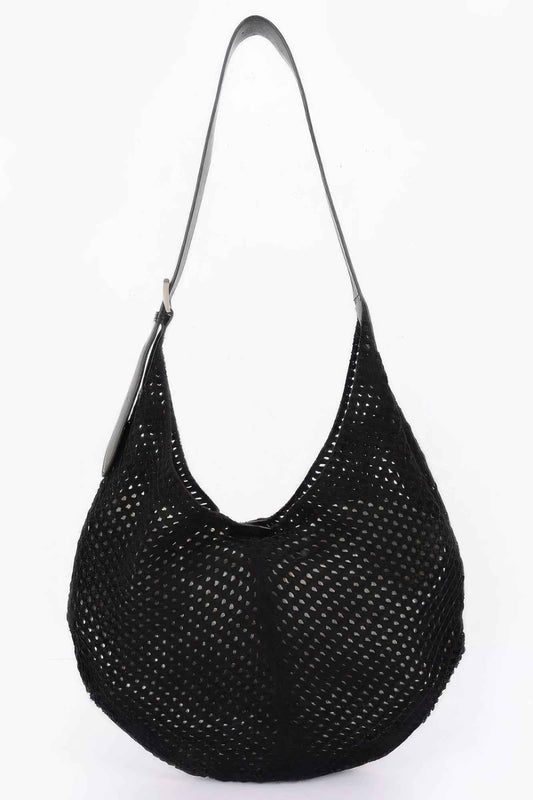 Mesh Crochet Shoulder With Pouch
