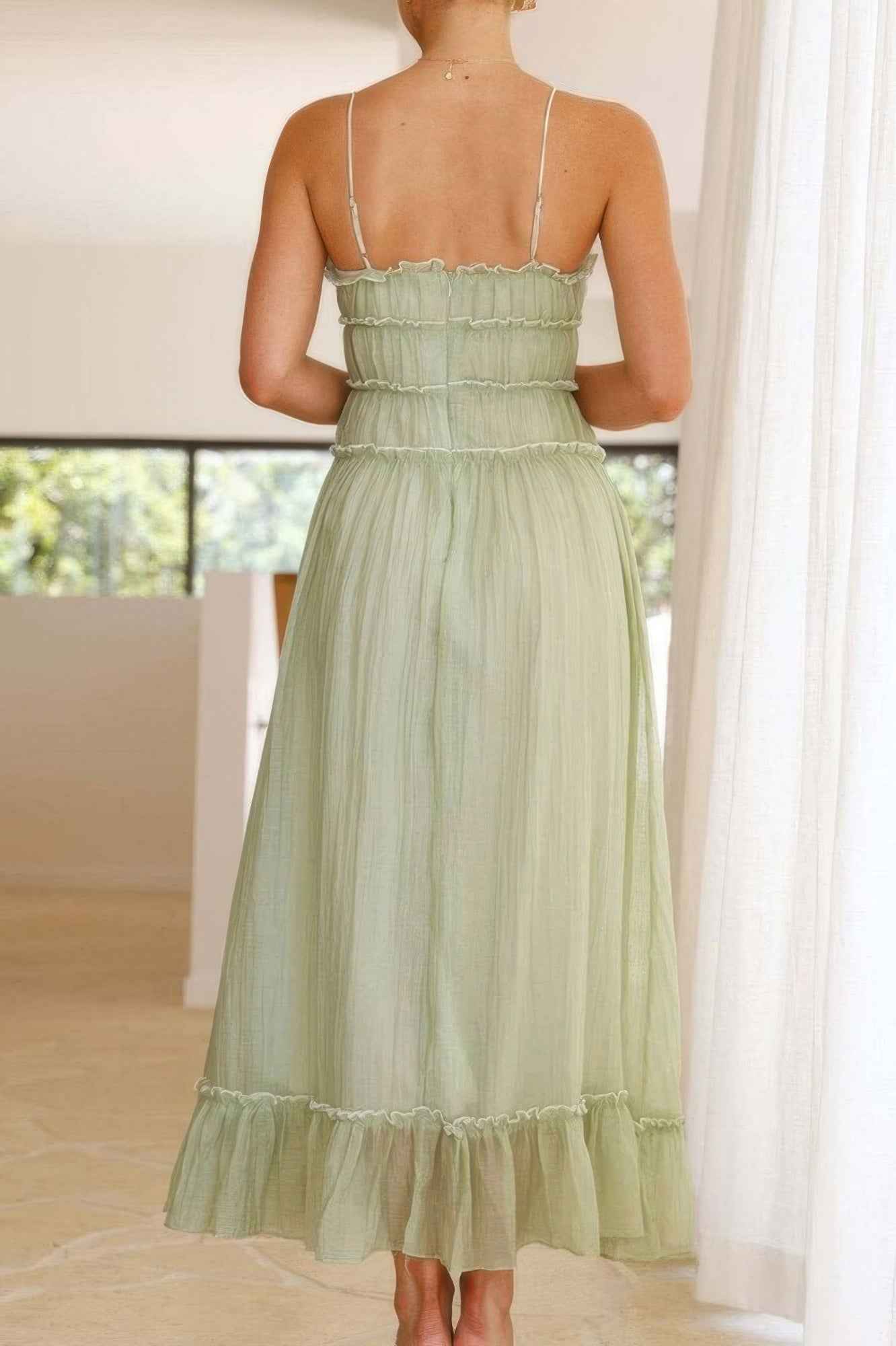 Off Shoulder Knot Pleated Ruffle Hem Dress