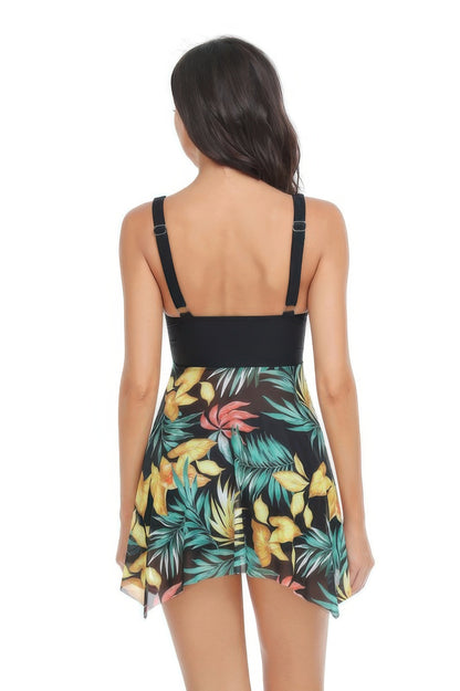 Print Cross Swimming Mesh High Waisted Bikini Set - It's a Girly Place